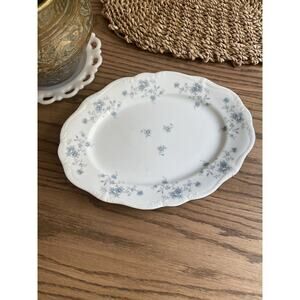 Johann Haviland Bavaria Germany Blue Garland Fine China Serving Platter